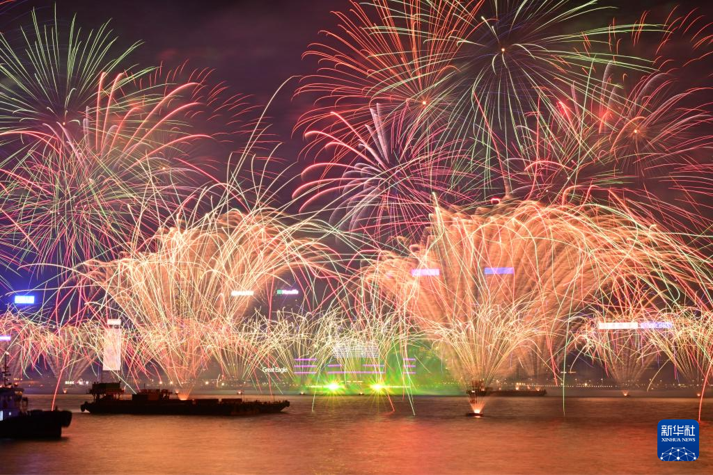香港举行烟花汇演迎接新年(图6)