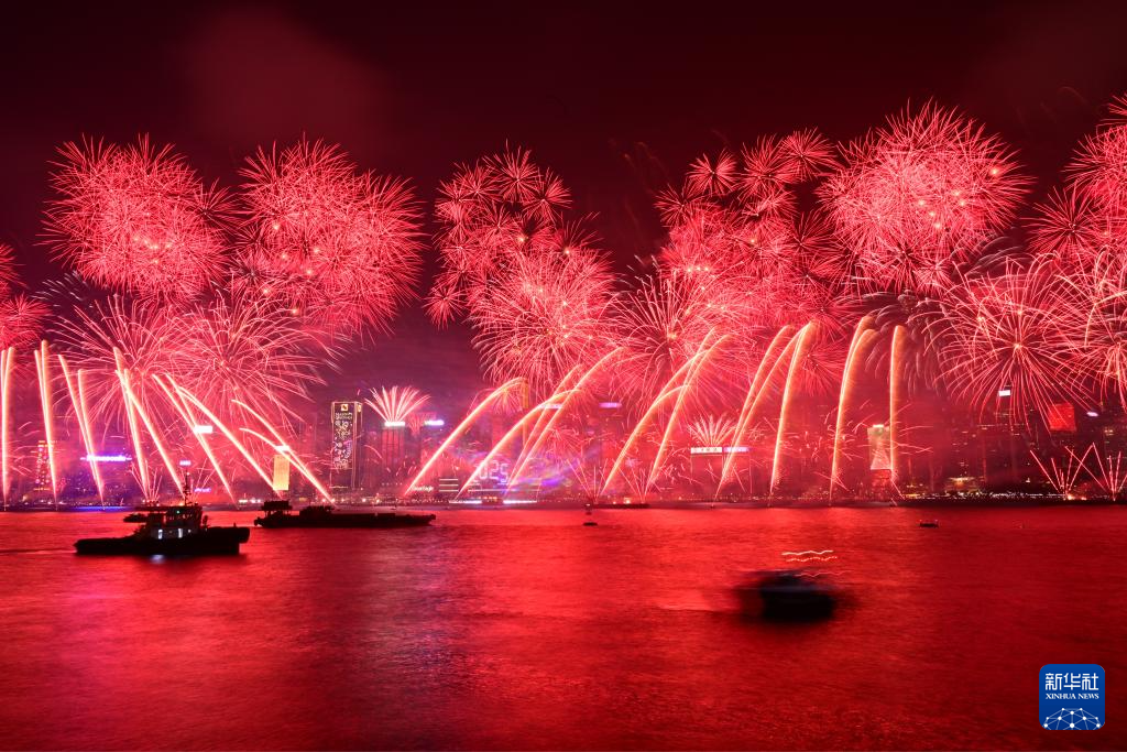 香港举行烟花汇演迎接新年(图7)