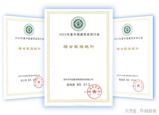 九游官网入口：华剑股份蝉联中国建筑装饰行业百强企业荣获中国建筑工程装饰奖(图3)