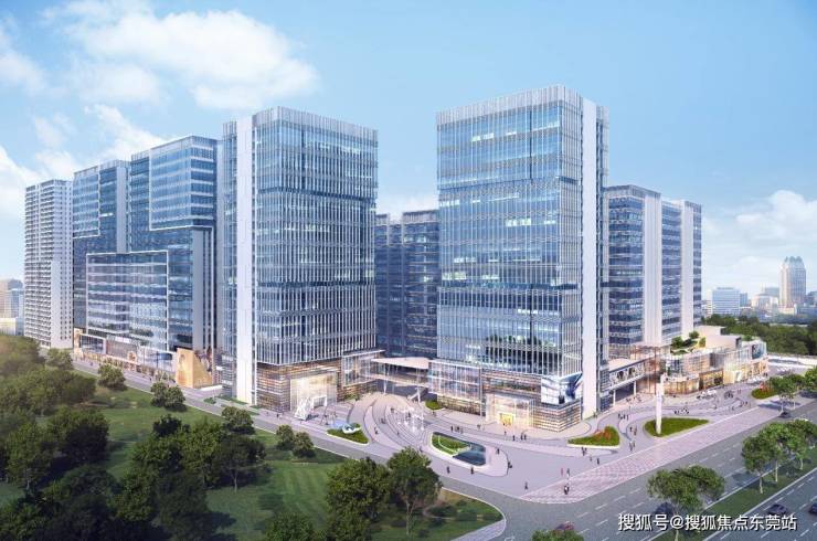 九游官网入口：东莞长安厂房企业形象升级 天工智谷99米地标建筑中空玻璃幕墙设计(图2)