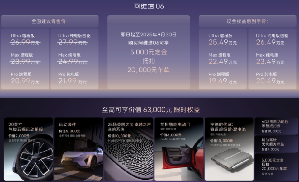 华为乾崑ADS4+鸿蒙座舱！权益价2549万阿维塔06 Ultra增程版上市(图2)