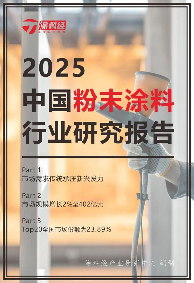 九游app：2025年中国粉末涂料产业研究报告：市场规模仅增长2%至402亿元