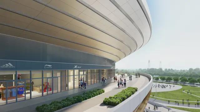 黄河体育中心足球场幕墙施工中“黄河奔腾”意象显现(图7)